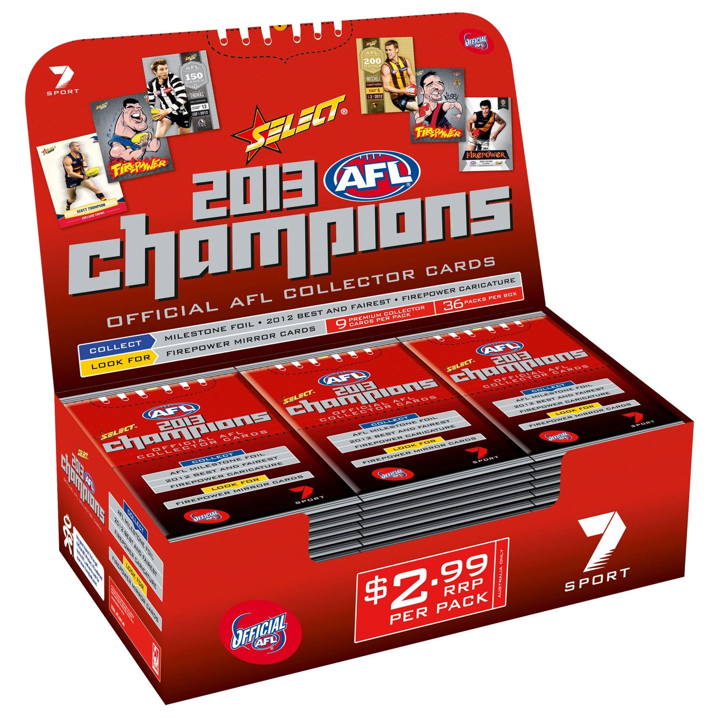 2013 AFL Champions Cards Sealed Box (36 Packs)
