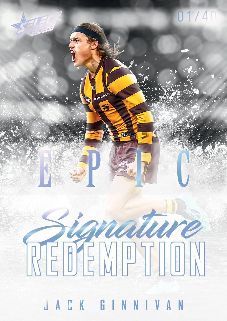 2025 AFL Footy Stars Hobby EPIC Black Signature Redemption Submission