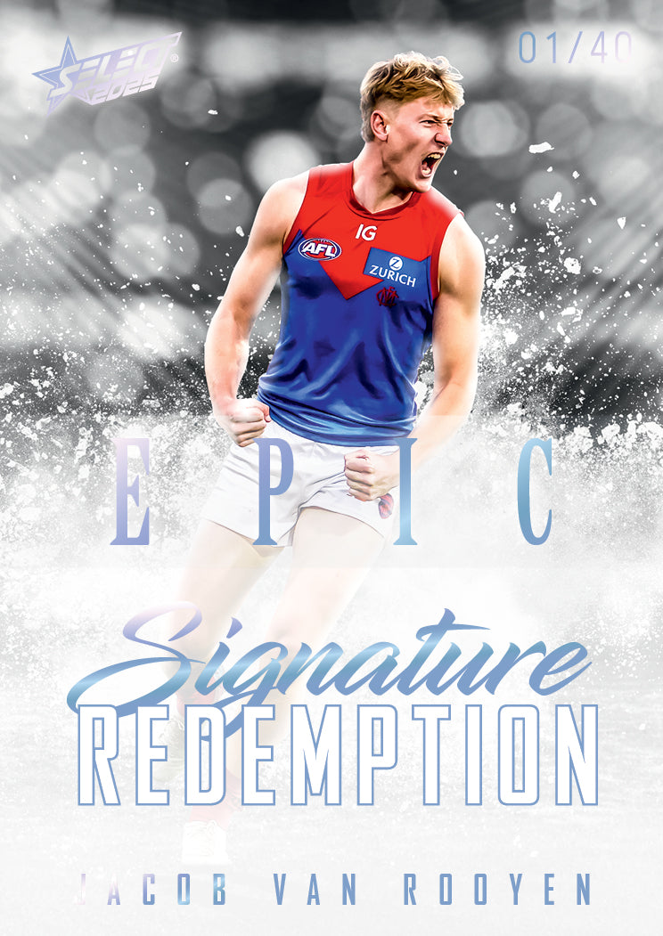 2025 AFL Footy Stars Hobby EPIC Black Signature Redemption Submission