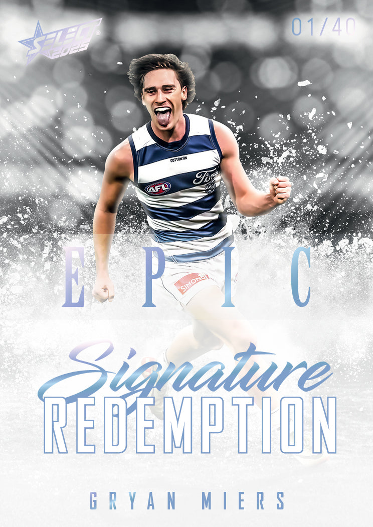 2025 AFL Footy Stars Hobby EPIC Black Signature Redemption Submission