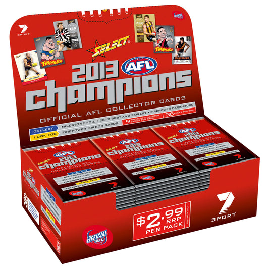 2013 AFL Champions Cards Sealed Box (36 Packs)