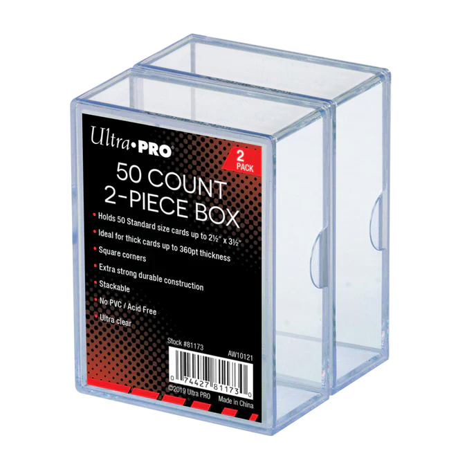 Ultra Pro 2-Piece 50-Count Clear Card Boxes (2 Pack)