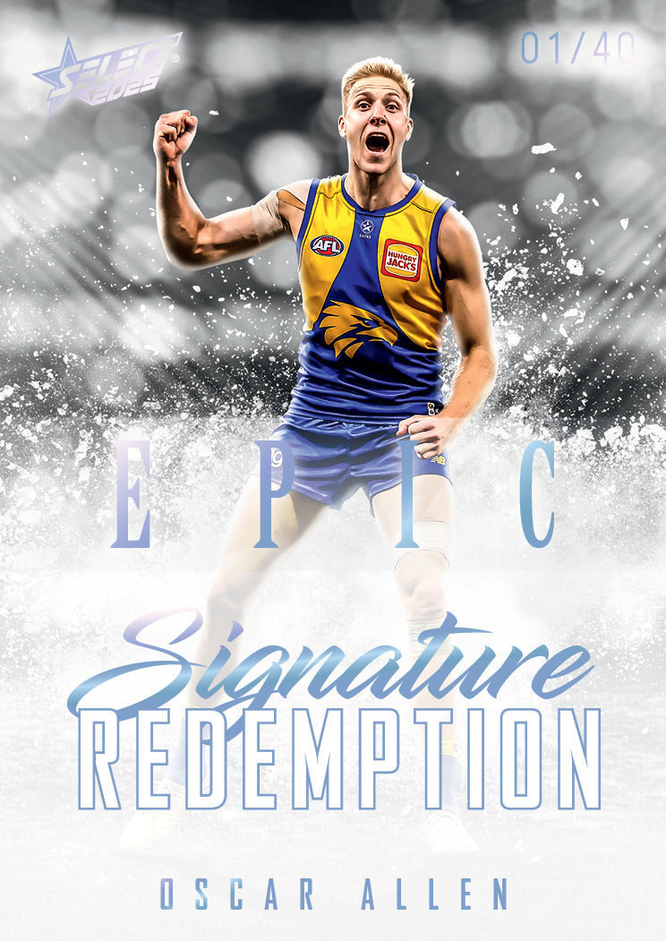 2025 AFL Footy Stars Hobby EPIC Black Signature Redemption Submission