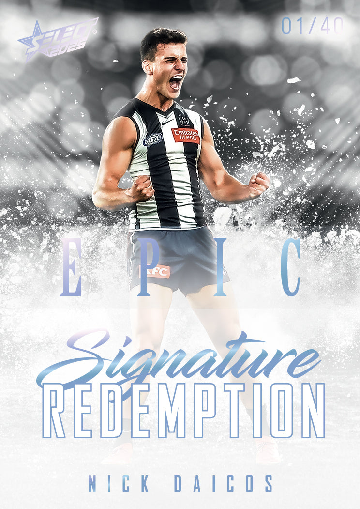 2025 AFL Footy Stars Hobby EPIC Black Signature Redemption Submission