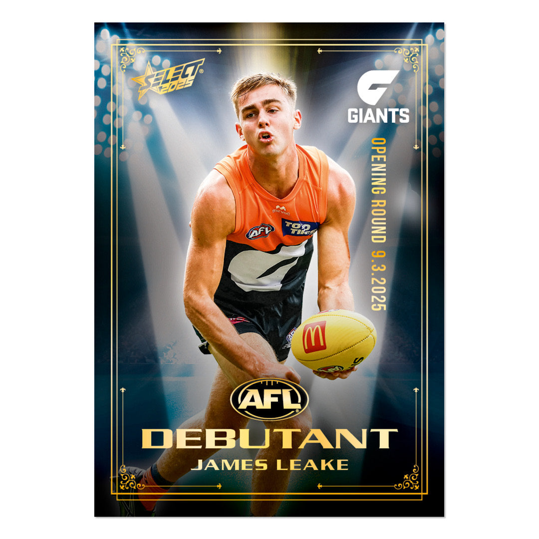 Official AFL 2025 Debutant Collector Cards