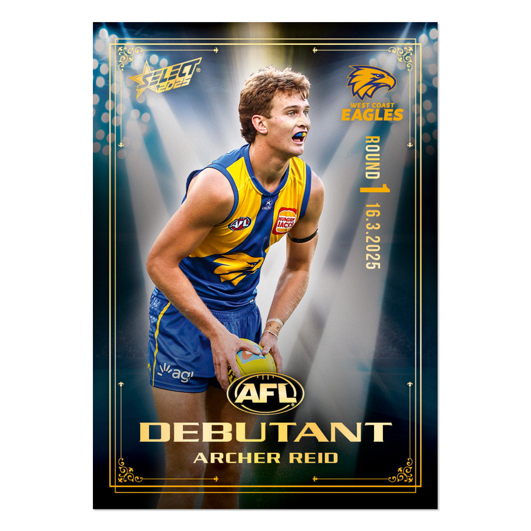 Official AFL 2025 Debutant Collector Cards