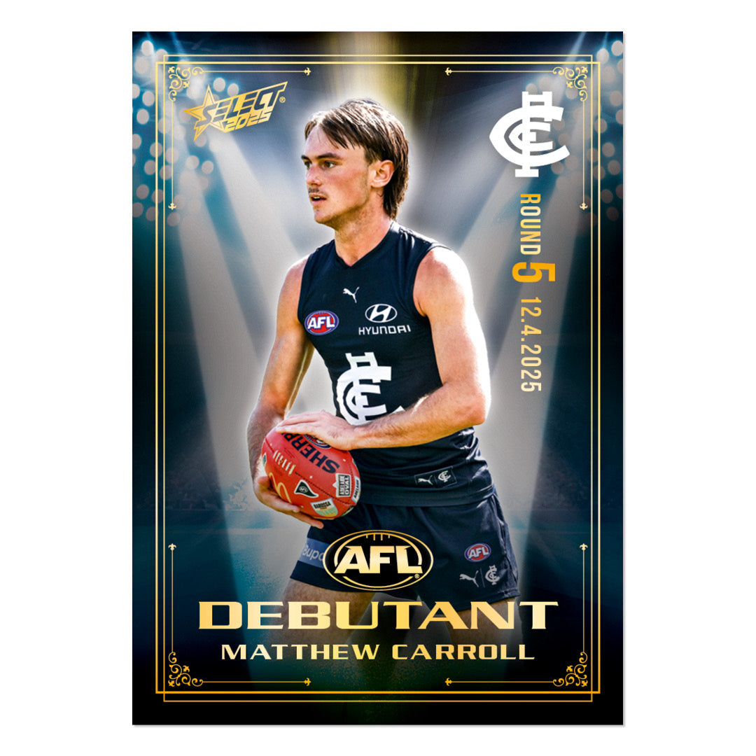 Official AFL 2025 Debutant Collector Cards