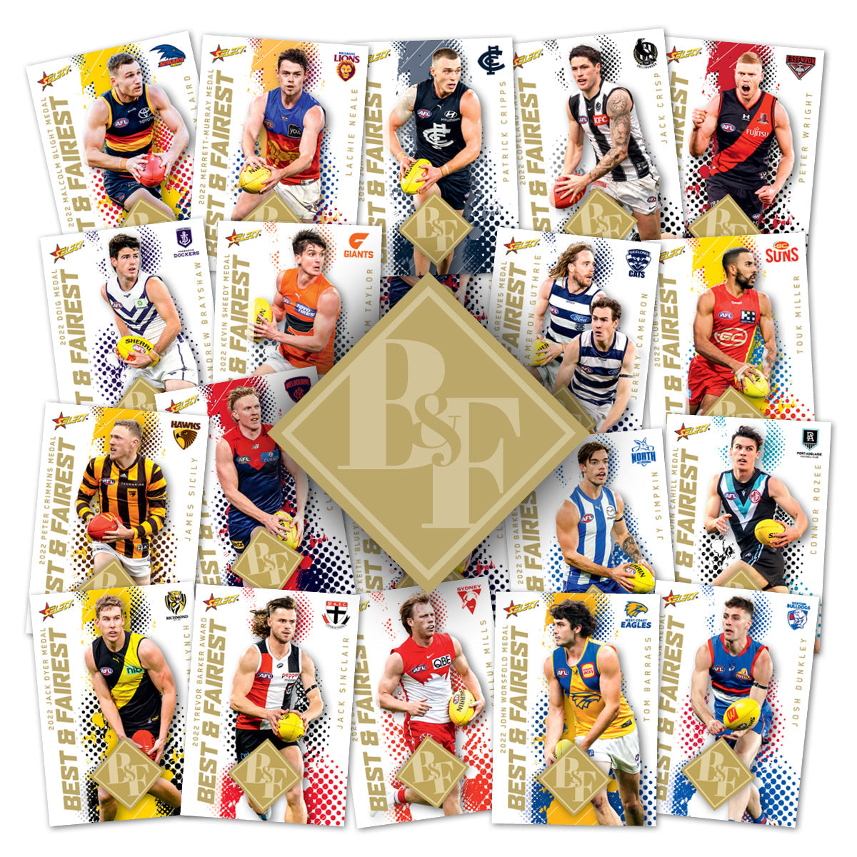 2022 AFL Club Best & Fairest Cards