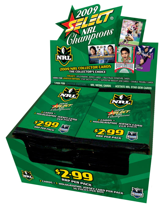 2009 NRL Champions Sealed Hobby Box (36 Packs)